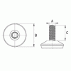 Chrome capped adjustable feet [025] (025307069903)