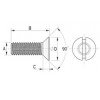 Countersunk screw [080] (080054059902)