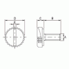 Transparent slotted knurled screw [176] (176308000022)