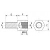 Spacer Sub-D metal [309-m] (309202141152)